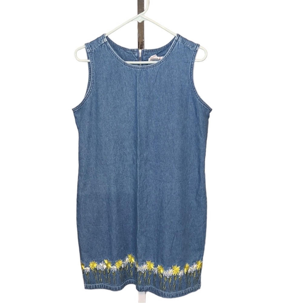 A.M.I. Vintage Denim Sleeveless Dress